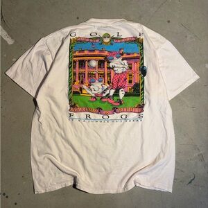 Vintage life forms frog golf T-shirt